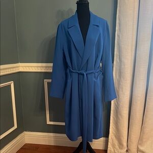 Vince Camuto Blue Belted Blazer